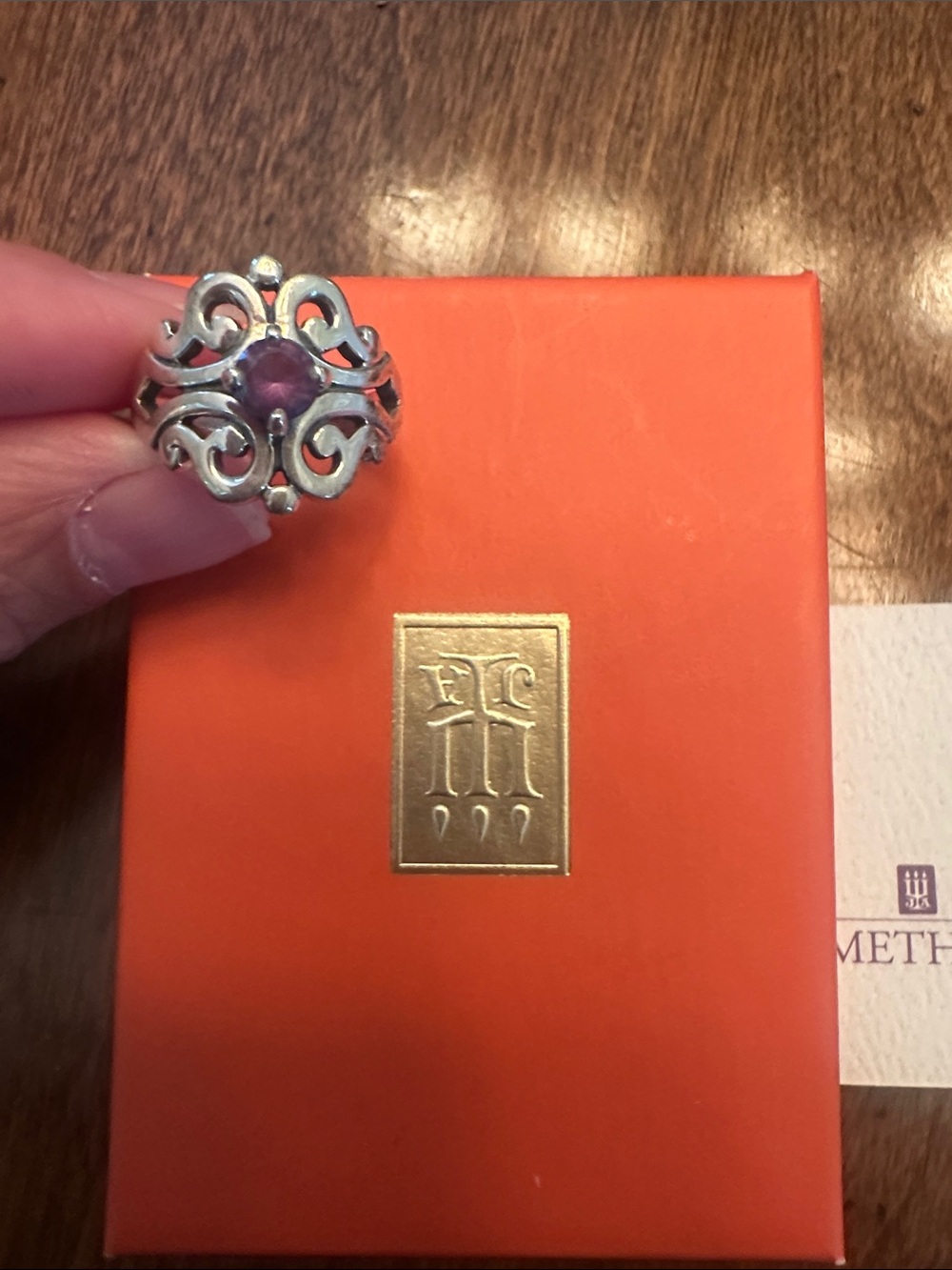 James Avery Amethyst ring